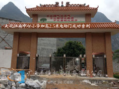 河池大化县江南中心小学电动门案例